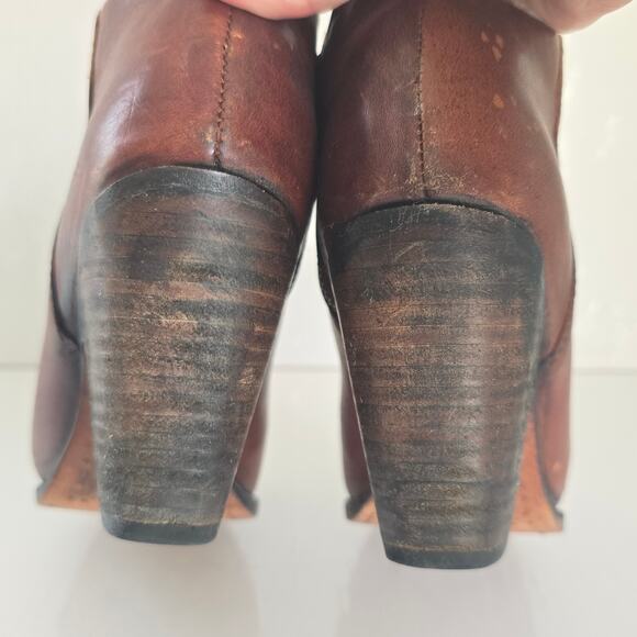 Freebird by Steven Womens 8 Detroit Brown Distressed Leather Booties Festival - Picture 7 of 15
